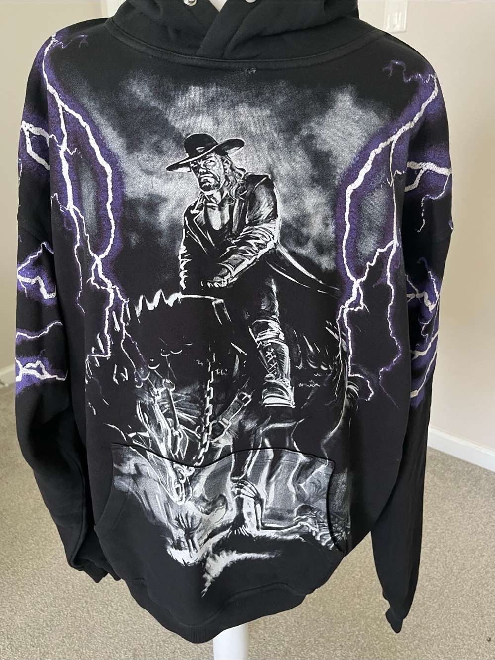 NWT Darc Sport x WWE Undertaker Black Graphic Hoodie Size Large